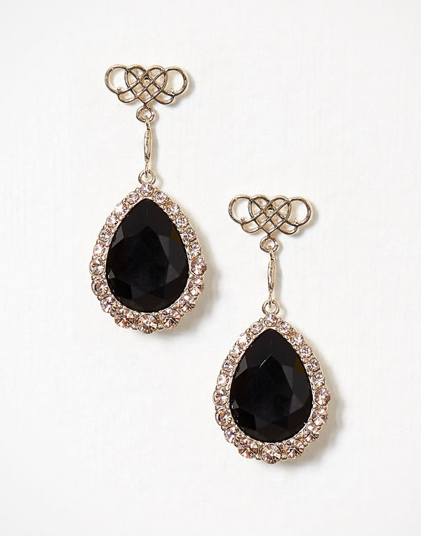 Lily and Rose örhängen Miss Scarlett Earrings Jet Black