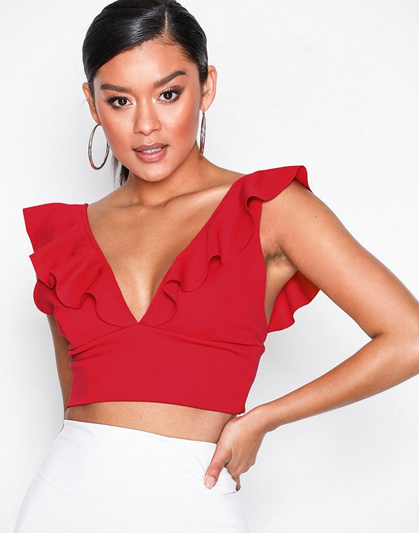 NLY One Crop Frill Top