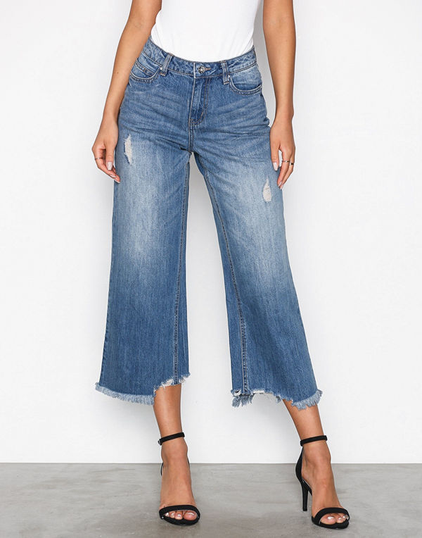 Vero Moda Vmlala Hw Boxy Ankle Jeans GU537 Ljus Blå