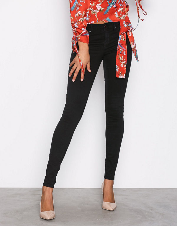 Gina Tricot Skinny low waist superstretch jeans Black