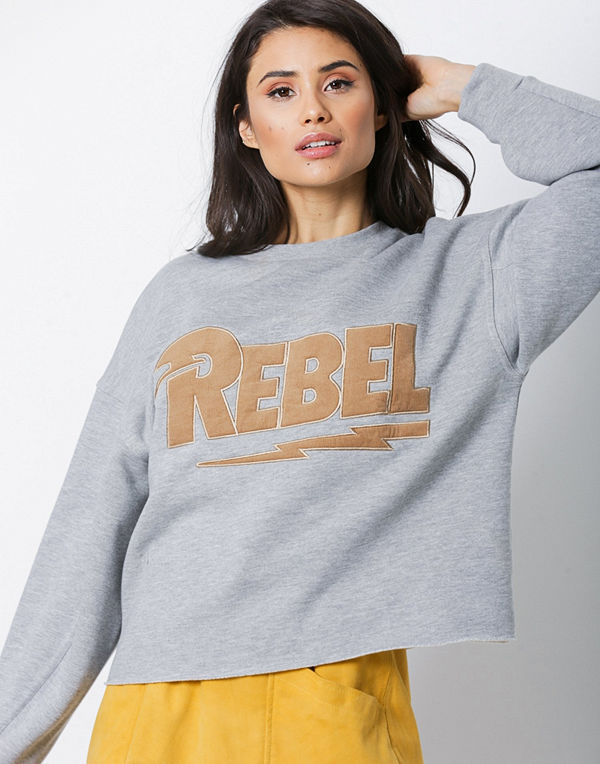 NORR Chili sweat top Grey Brown