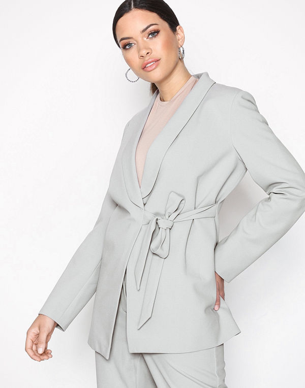 Only onlCAROLINA Wrap Tie Blazer Tlr Grå
