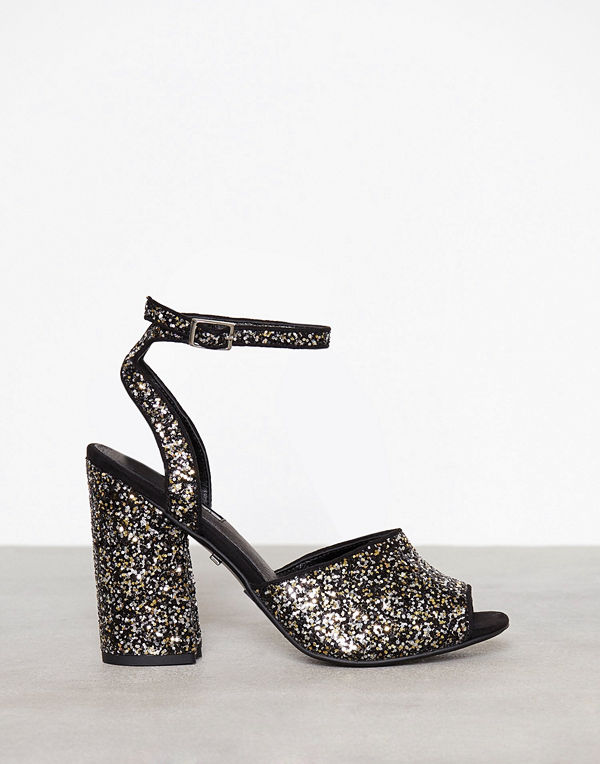 Topshop Rocky Glitter Block Heels