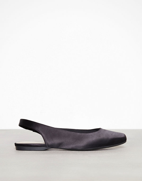Bianco Back Strap Flat Shoe