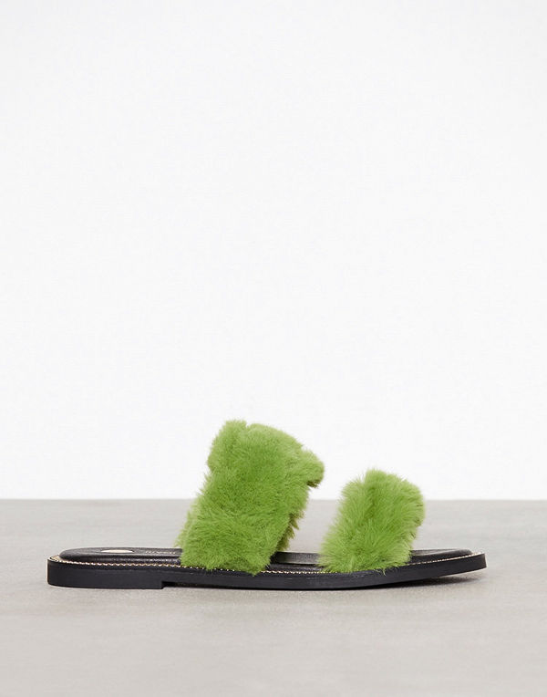 River Island Double Strap Fur Mule