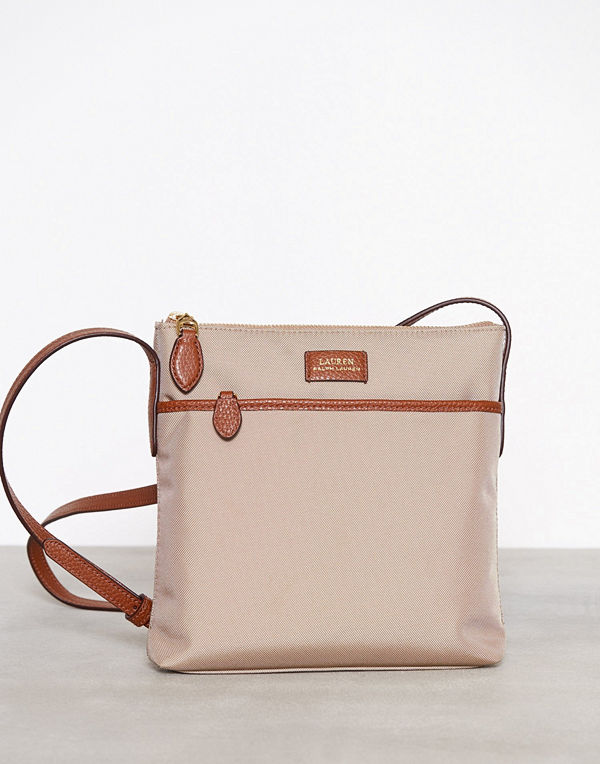 Lauren Ralph Lauren ljusgrå axelväska Medium Crossbody