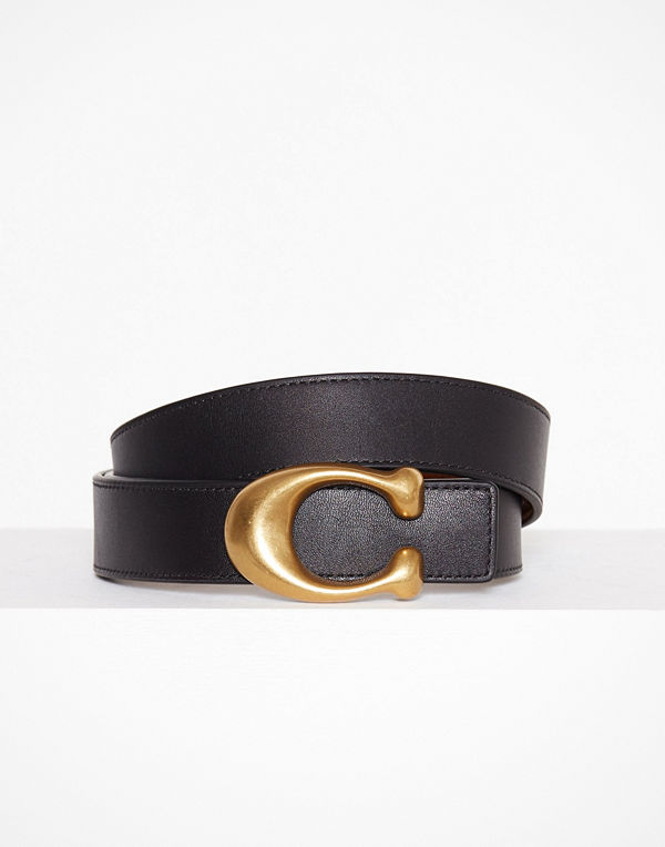 Coach 32mm Sculpted C Reversible Belt Svart