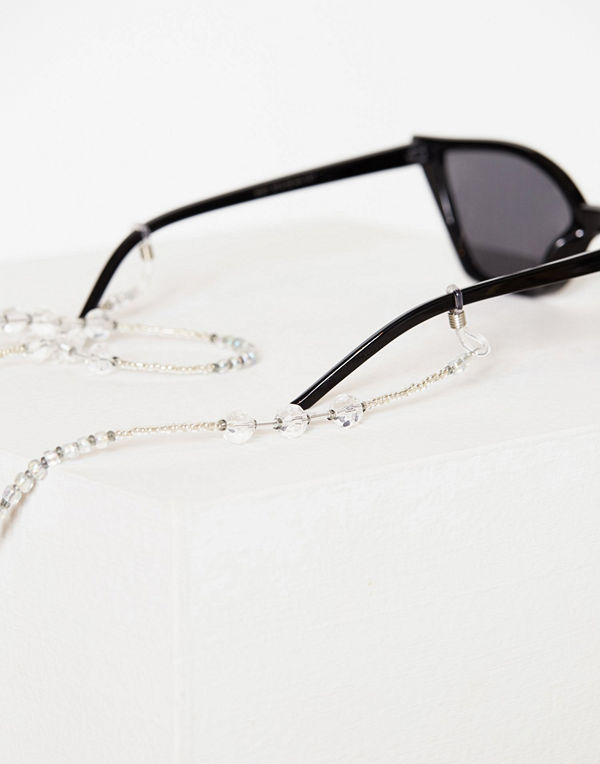 NLY Accessories Clear Crystal Sunglasses String