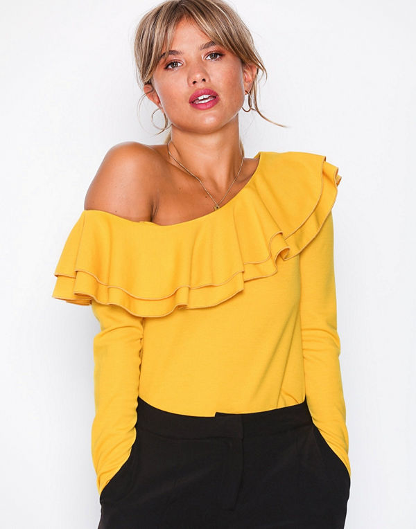NLY Trend One Shoulder Frill Top