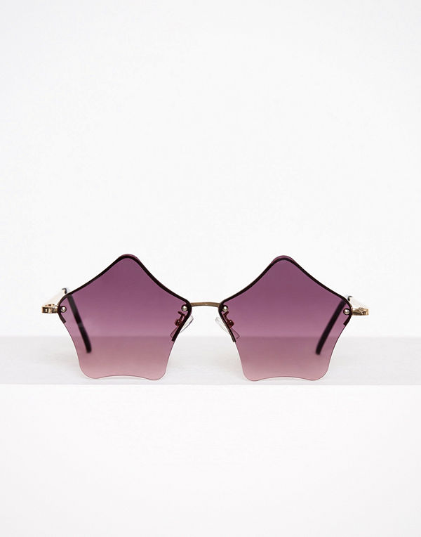 NLY Accessories Stars Sunglasses Mörk Lila