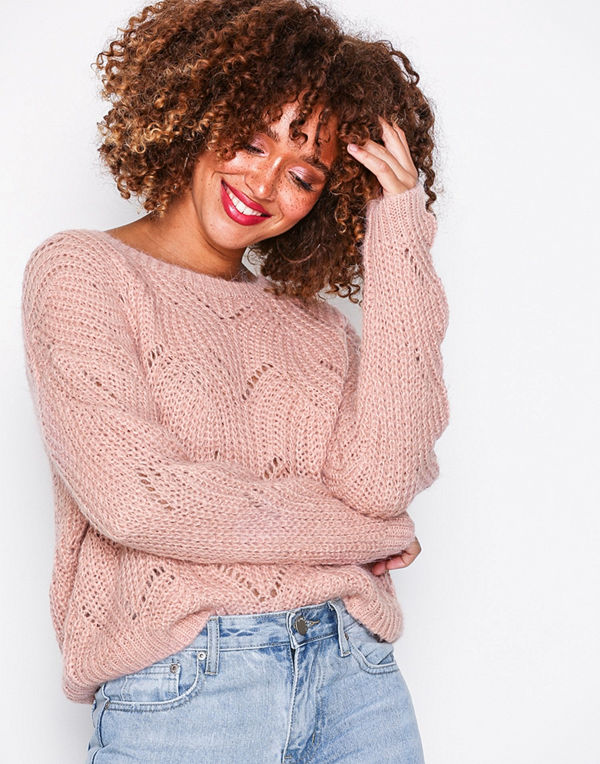 Only Onlhavana L/S Pullover Knt Ljus Rosa