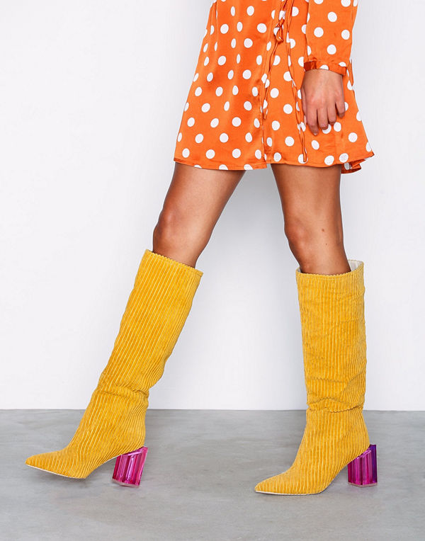 NLY Shoes Corduroy Glass Heel Boot