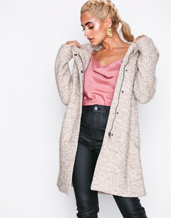 Only onlSEDONA Boucle Wool Coat Otw Ljus Brun