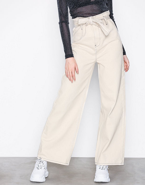 NLY Trend Tied Waist Denim Offwhite