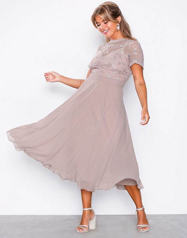 Little Mistress 3D Floral Midi Dress