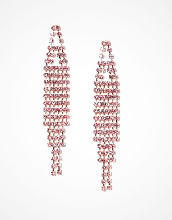 NLY Accessories örhängen Rhinestone Drop Earrings Rosa