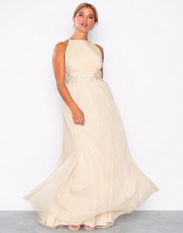 Little Mistress Mesh Lace Trim Dress