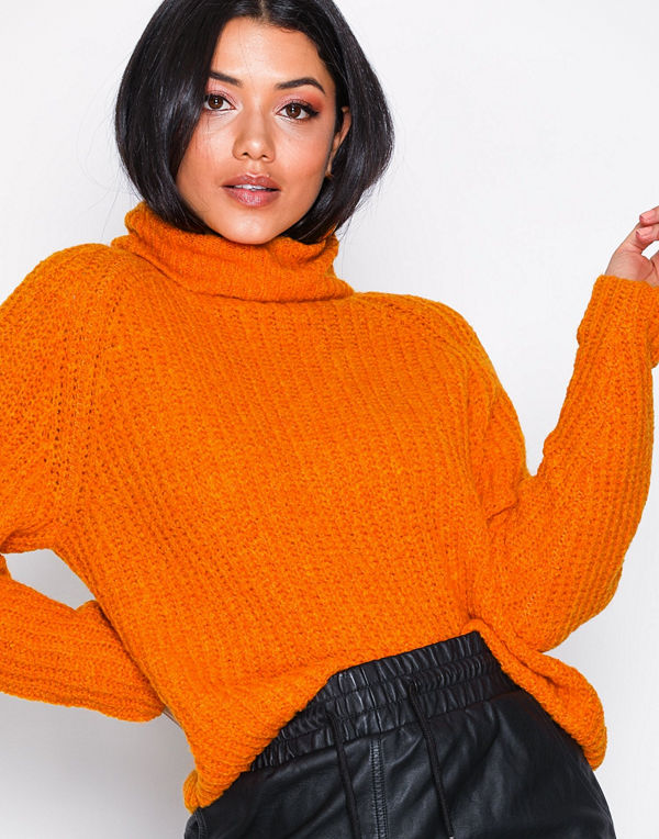 Only onlVEGA L/S Rollneck Pullover Ex Kn Orange