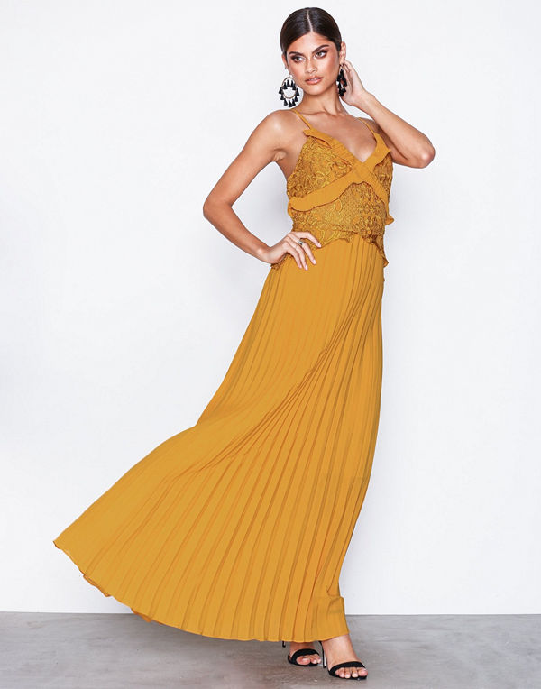 True Decadence Lace Top Frill Maxi Dress