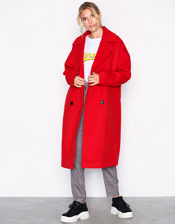 Vero Moda Vmmonday Cala Long Jacket Ki Mörk Röd