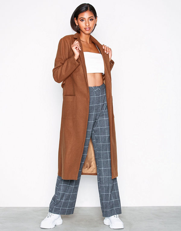 new look bar back maxi coat