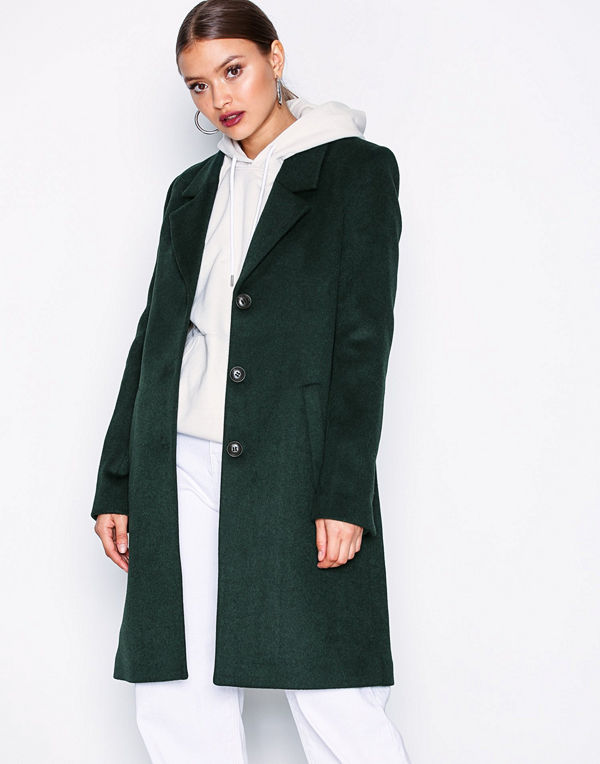 Selected Femme Slfsasja Wool Coat B Noos Mörk turkos
