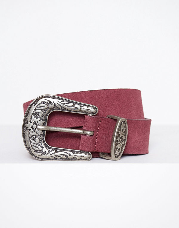Vero Moda Vmpernille Suede Slim Jeans Belt Mörk Lila