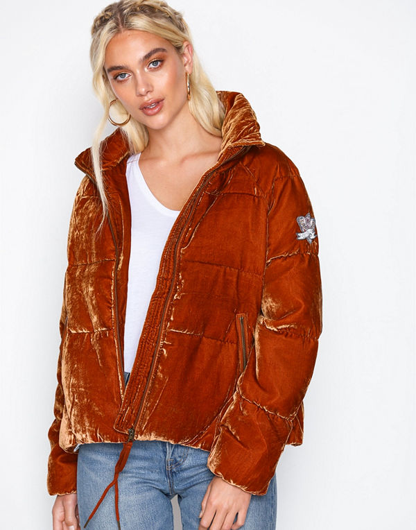 Odd Molly röd bomberjacka embrace velvet jacket Rust