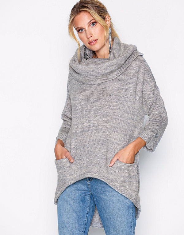 Vero Moda Vmfrancie Copenhagen 3/4 Cowlneck B Ljus Grå