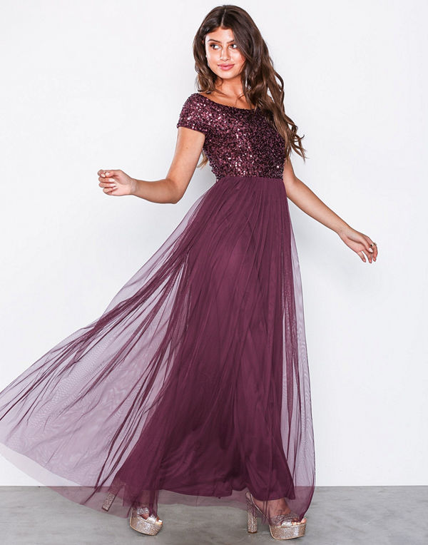 Maya Bardot Embellished Maxi Dress