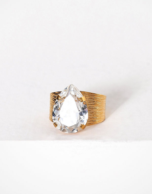 Caroline Svedbom Classic drop ring Crystal