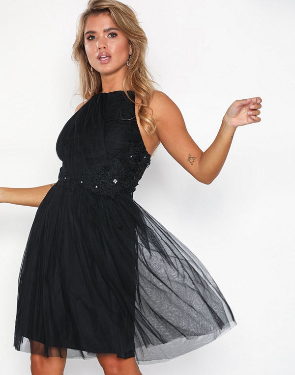 Little Mistress Applique Lace Dress