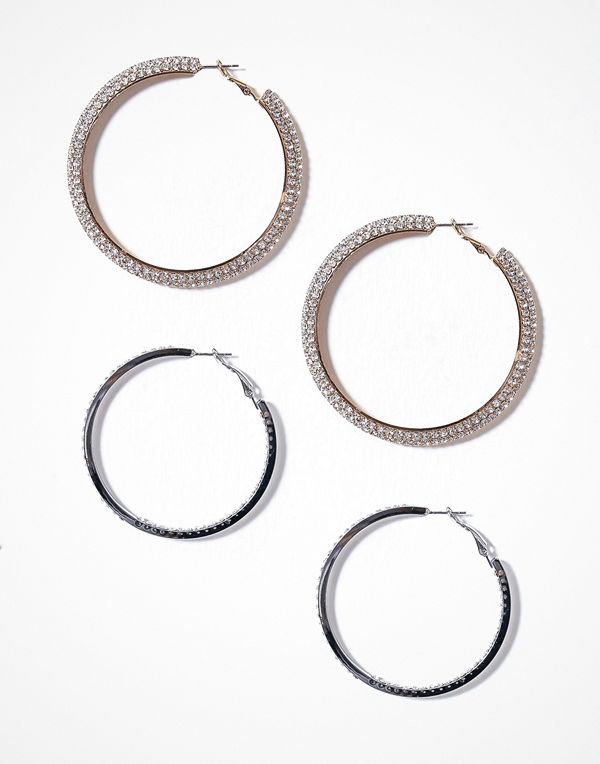 Glamorous örhängen Multipack Hoop Earrings Multi