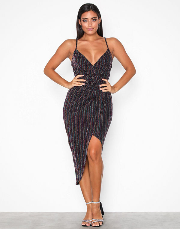 NLY One Multi Stripe Wrap Dress