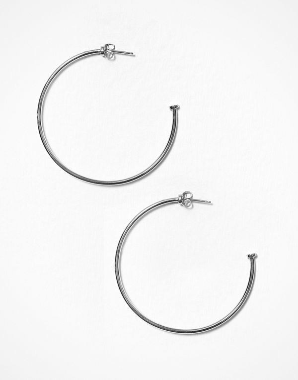 SOPHIE By SOPHIE örhängen Hoops Plate Large Silver