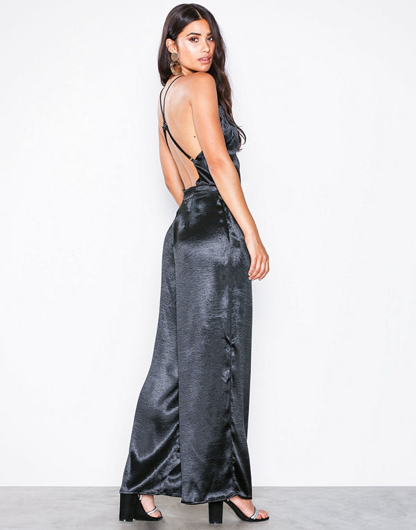 Glamorous Satin Strappy Jumpsuit