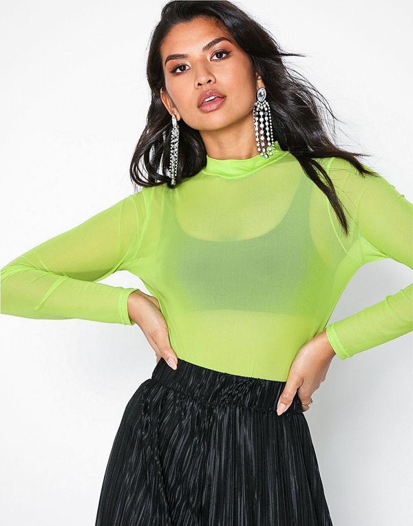 NLY Trend Light Mesh Top