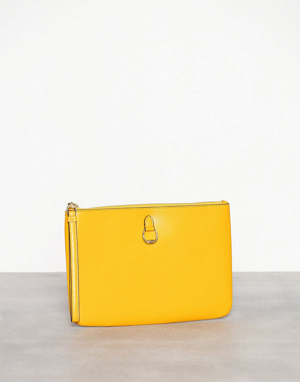 Lauren Ralph Lauren gul kuvertväska Pouch Wristlet Large Yellow