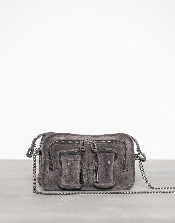 NuNoo grå axelväska Helena New Suede
