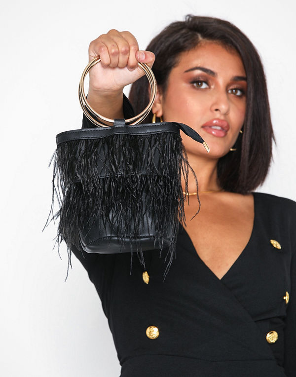 NLY Accessories Feather Ring Bag