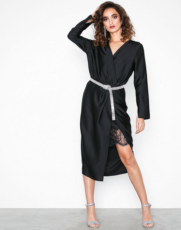 River Island LS Thandie Waisted Dress
