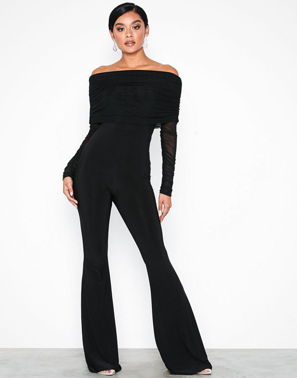 NLY One Off Shoulder mesh Jumpsuit