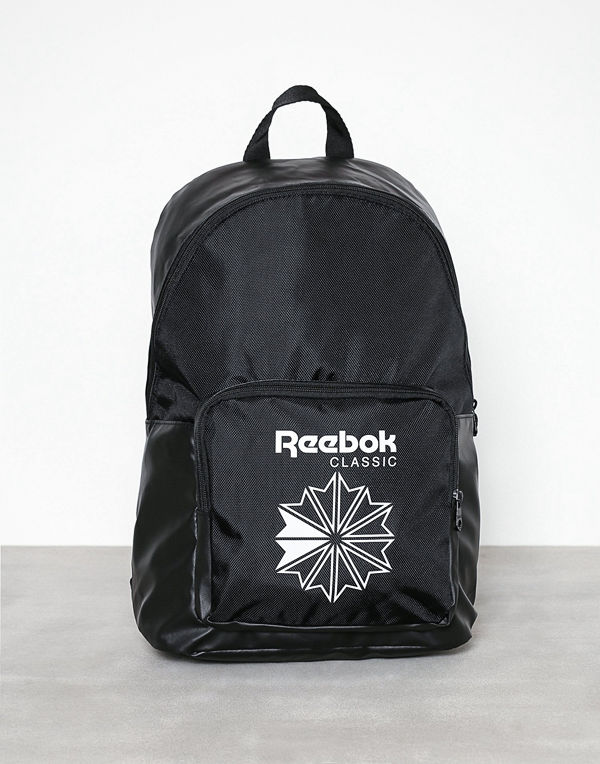 Reebok Classics svart ryggsäck med tryck CL Core Backpack