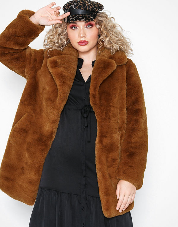 River Island Cookie Plush Fur Coat