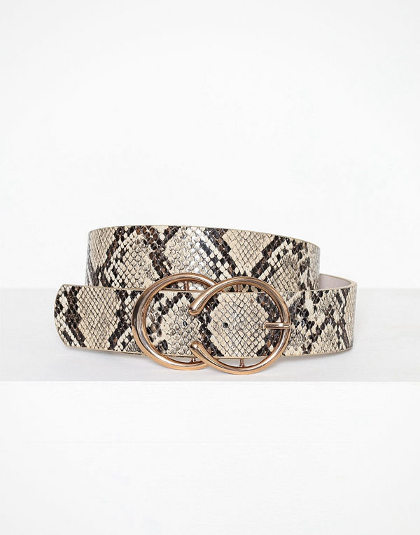 River Island Print Snake Horseshoe Double Ring