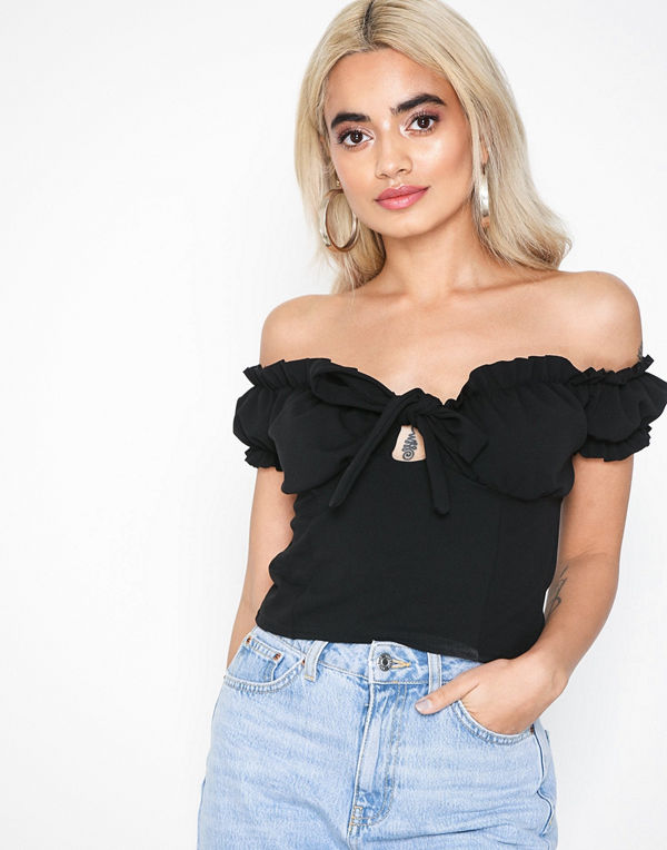 Missguided Bardot Crop Top