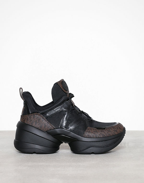 MICHAEL Michael Kors Olympia Trainer Svart/Brun