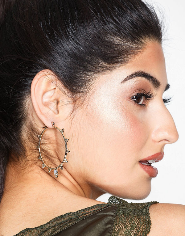 Freedom by Topshop örhängen Stone Side Hoop Earring