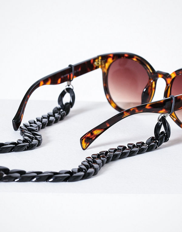 Pieces Pccarrie Sunglass Chain Svart
