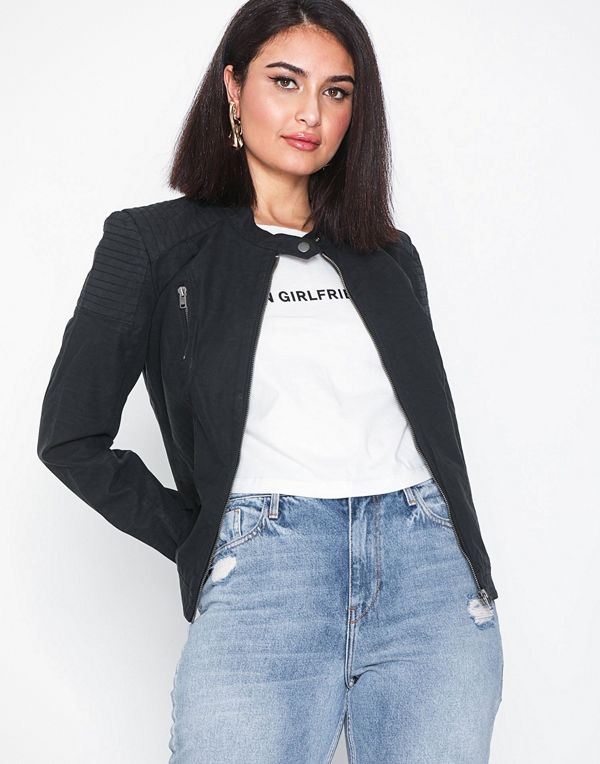 Only onlSTEADY Faux Leather Jacket Otw
